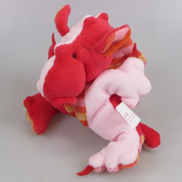 Drachenbommel klein Patchwork Rosa Rot gestreift