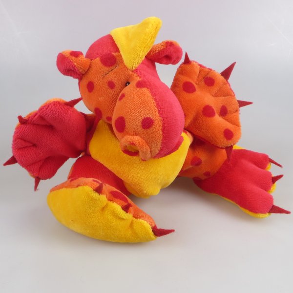 Drachenbommel groß Patchwork Rot Orange Gelb
